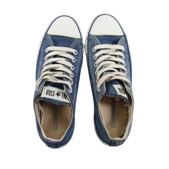 Converse Shoes Made In USA Mens 5.5 Sneaker All Star Canvas Vintage Lace Up Blue - Picture 11 of 15